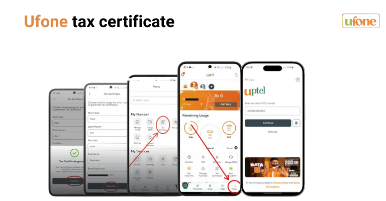 ufone tax certificate