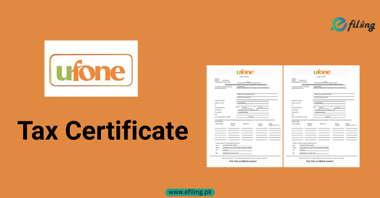 ufone tax certificate