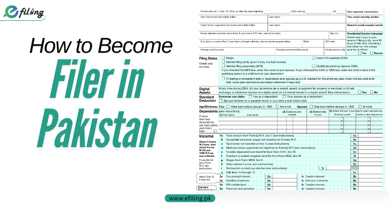 How to become filer in pakistan